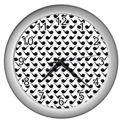 Pattern 260 Wall Clock (silver) by GardenOfOphir