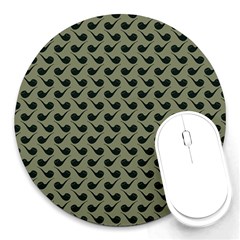 Pattern 266 Round Mousepad by GardenOfOphir