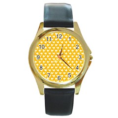 Pattern 276 Round Gold Metal Watch by GardenOfOphir