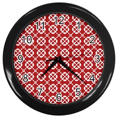 Pattern 291 Wall Clock (black) by GardenOfOphir