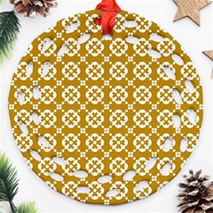 Pattern 296 Round Filigree Ornament (two Sides) by GardenOfOphir