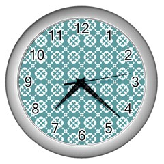 Pattern 299 Wall Clock (silver) by GardenOfOphir