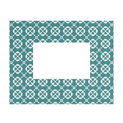 Pattern 299 White Tabletop Photo Frame 4 x6  by GardenOfOphir