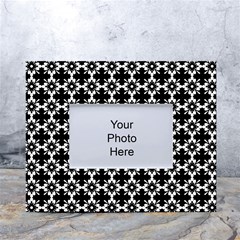 Pattern 300 White Tabletop Photo Frame 4 x6  by GardenOfOphir