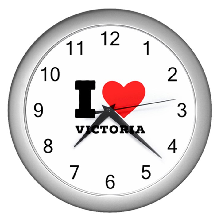 I love victoria Wall Clock (Silver)