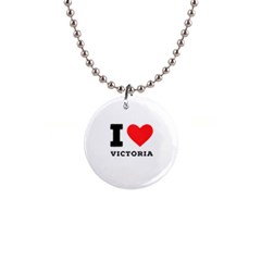 I Love Victoria 1  Button Necklace by ilovewhateva