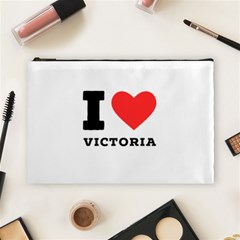 I Love Victoria Cosmetic Bag (large) by ilovewhateva