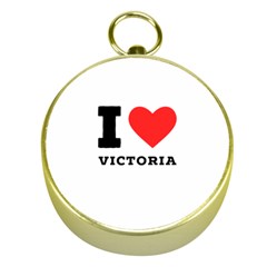 I Love Victoria Gold Compasses by ilovewhateva