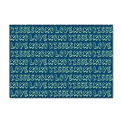 Navy Love Kisses Sticker A4 (100 Pack) by GardenOfOphir