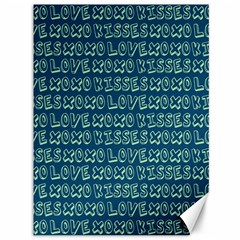 Navy Love Kisses Canvas 36  X 48  by GardenOfOphir