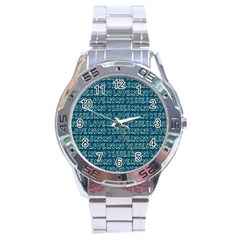 Navy Love Kisses Stainless Steel Analogue Watch by GardenOfOphir