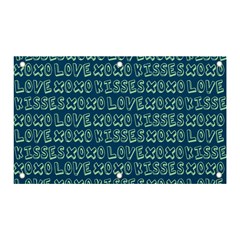 Navy Love Kisses Banner And Sign 5  X 3  by GardenOfOphir