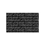 Black And White Love Kisses Pattern Sticker (Rectangular) Front