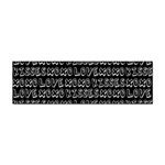 Black And White Love Kisses Pattern Sticker Bumper (100 pack) Front