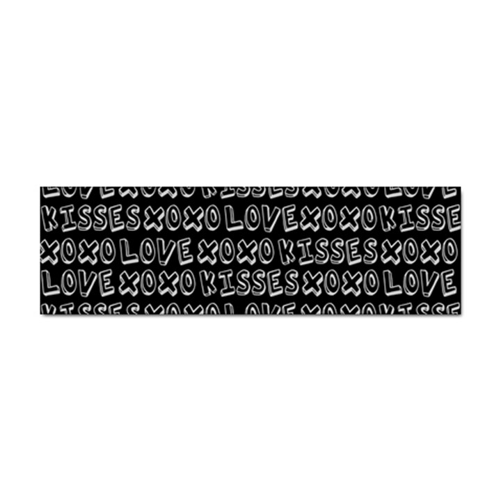 Black And White Love Kisses Pattern Sticker Bumper (100 pack)