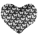 Pattern 323 Large 19  Premium Flano Heart Shape Cushions Front