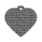 Pattern 321 Dog Tag Heart (One Side) Front