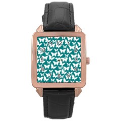 Pattern 329 Rose Gold Leather Watch  by GardenOfOphir