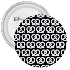 Black And White Pretzel Illustrations Pattern 3  Buttons by GardenOfOphir