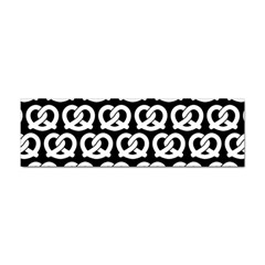 Black And White Pretzel Illustrations Pattern Sticker (bumper) by GardenOfOphir