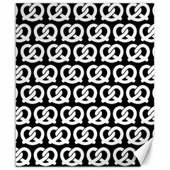 Black And White Pretzel Illustrations Pattern Canvas 20  X 24  by GardenOfOphir