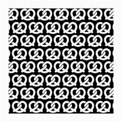 Black And White Pretzel Illustrations Pattern Medium Glasses Cloth by GardenOfOphir