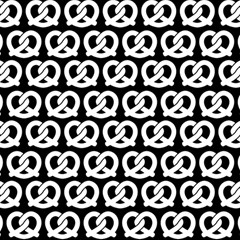 Black And White Pretzel Illustrations Pattern Play Mat (rectangle) by GardenOfOphir