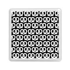 Black And White Pretzel Illustrations Pattern Memory Card Reader (square) by GardenOfOphir