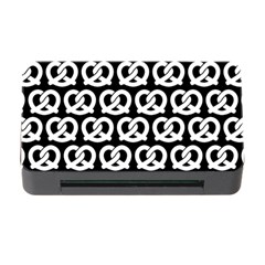 Black And White Pretzel Illustrations Pattern Memory Card Reader With Cf by GardenOfOphir