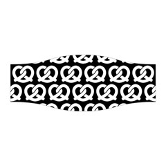 Black And White Pretzel Illustrations Pattern Stretchable Headband by GardenOfOphir