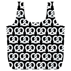 Black And White Pretzel Illustrations Pattern Full Print Recycle Bag (xxxl) by GardenOfOphir