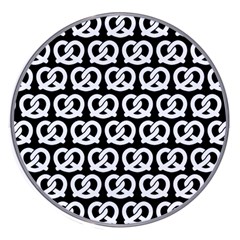 Black And White Pretzel Illustrations Pattern Wireless Fast Charger(white) by GardenOfOphir