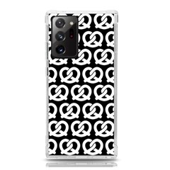 Black And White Pretzel Illustrations Pattern Samsung Galaxy Note 20 Ultra Tpu Uv Case by GardenOfOphir