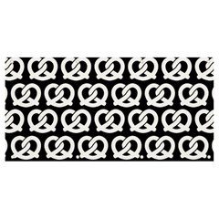 Black And White Pretzel Illustrations Pattern Banner And Sign 8  X 4 