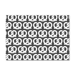 Gray Pretzel Illustrations Pattern Sticker A4 (100 Pack) by GardenOfOphir