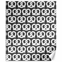 Gray Pretzel Illustrations Pattern Canvas 8  X 10  by GardenOfOphir