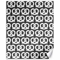 Gray Pretzel Illustrations Pattern Canvas 16  X 20  by GardenOfOphir