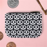 Gray Pretzel Illustrations Pattern Mini Coin Purse Back