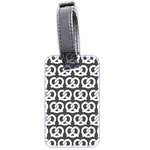 Gray Pretzel Illustrations Pattern Luggage Tag (two sides) Back