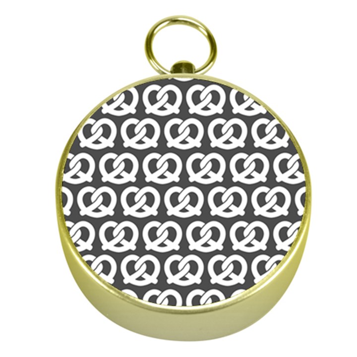 Gray Pretzel Illustrations Pattern Gold Compasses