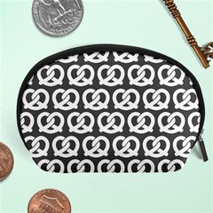 Gray Pretzel Illustrations Pattern Accessory Pouch (large) by GardenOfOphir