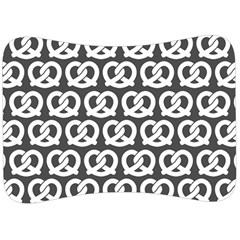 Gray Pretzel Illustrations Pattern Velour Seat Head Rest Cushion by GardenOfOphir