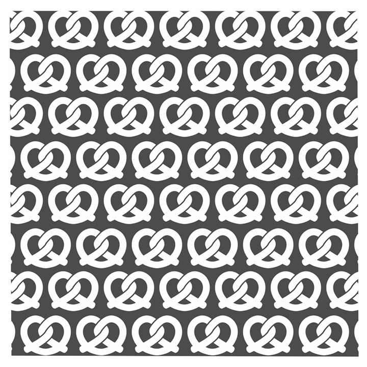 Gray Pretzel Illustrations Pattern Wooden Puzzle Square