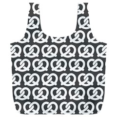 Gray Pretzel Illustrations Pattern Full Print Recycle Bag (xxxl) by GardenOfOphir