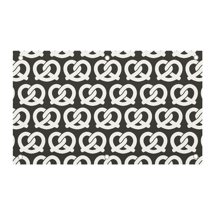 Gray Pretzel Illustrations Pattern Banner and Sign 5  x 3 