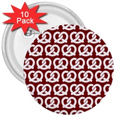 Red Pretzel Illustrations Pattern 3  Buttons (10 Pack)  by GardenOfOphir