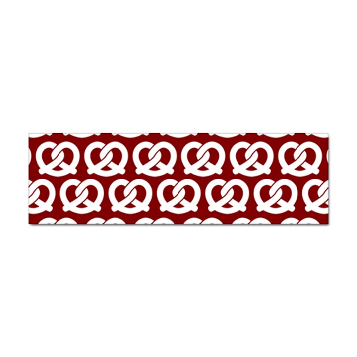 Red Pretzel Illustrations Pattern Sticker Bumper (10 pack)