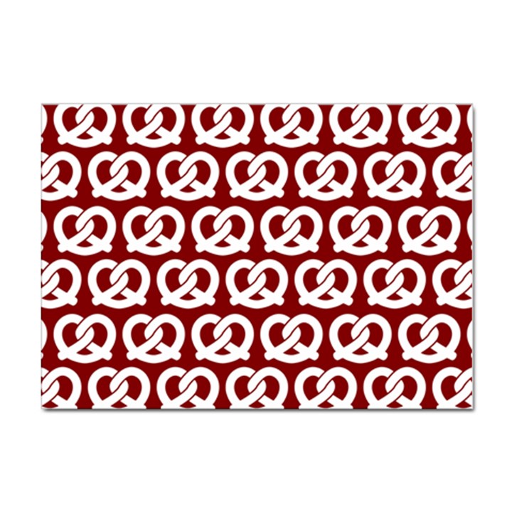 Red Pretzel Illustrations Pattern Sticker A4 (100 pack)