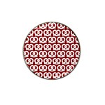 Red Pretzel Illustrations Pattern Hat Clip Ball Marker Front