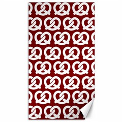 Red Pretzel Illustrations Pattern Canvas 40  X 72  by GardenOfOphir